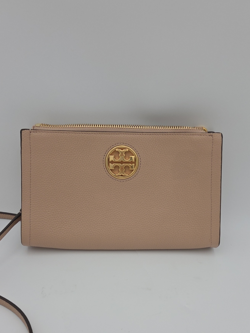 Tory Burch Carson Zip Top Crossbody Bag in Devon Sand